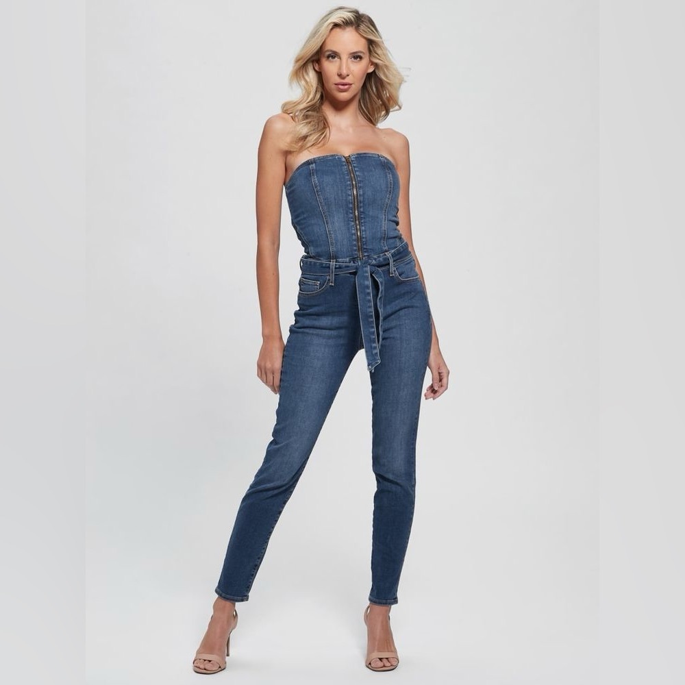 GUESS Skylark Zip-Up Jumpsuit Size: L